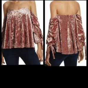 NWT Do + Be Velvet Off The Shoulder Top
